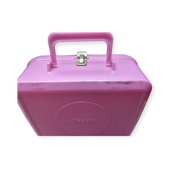 Vintage Mickey & Minnie Mouse Le Cafe Aladdin Plastic Lunchbox - Picture 3 of 11